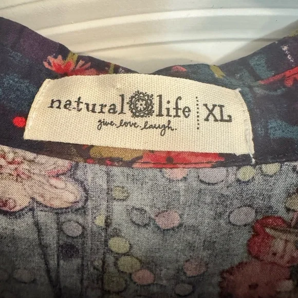 Natural Life / Floral Navy Maxi Dress - Picture 3 of 3